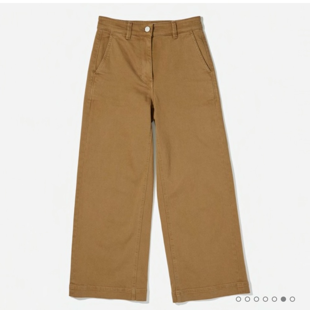 Everlane Wide Leg Crop Pant on Ochre, Size 12.
